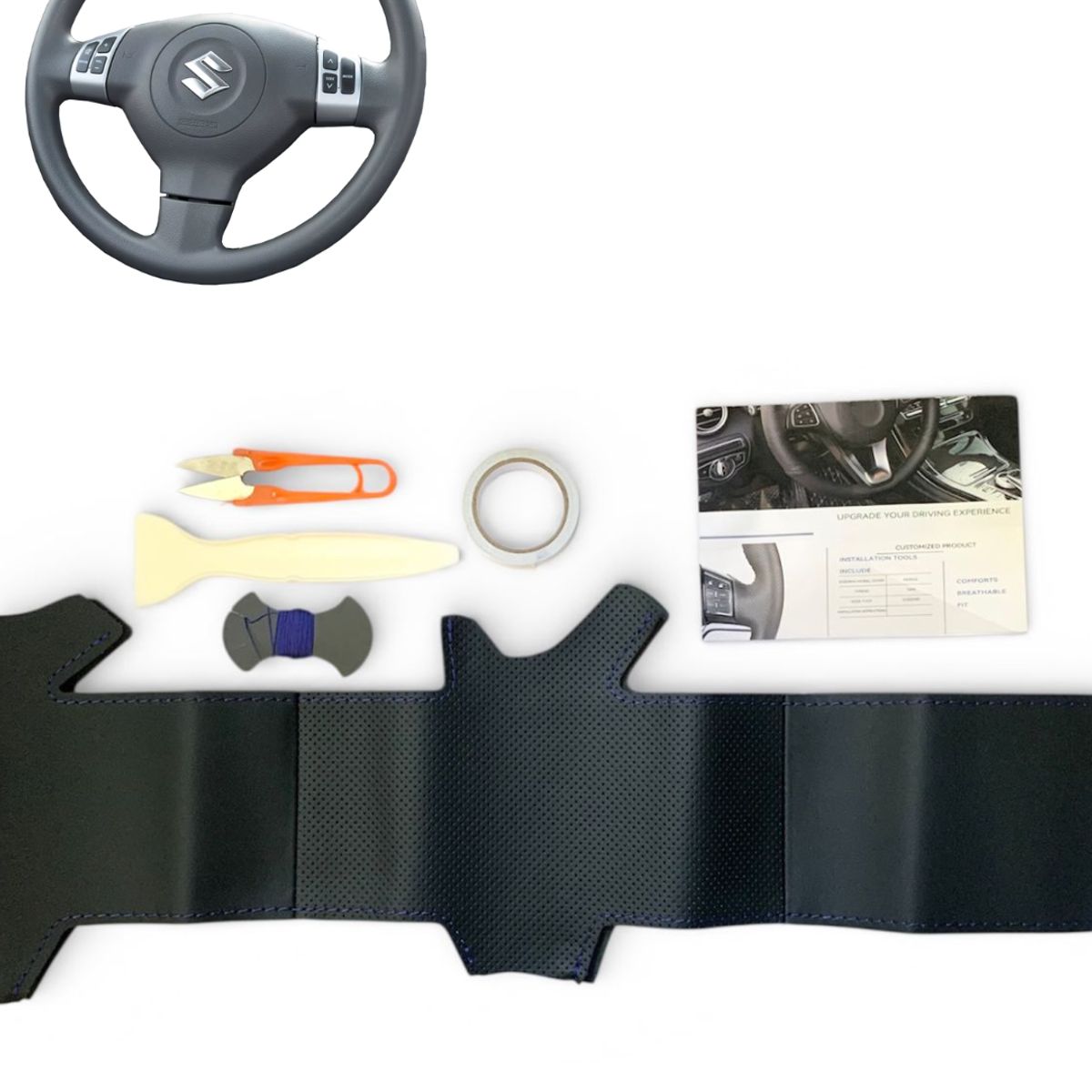 GENERICO - Funda Forro Cubre Volante Compatible Con Suzuki