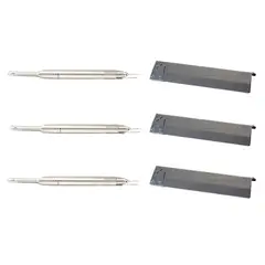 GENERICO - Kit Repuestos 3 Quemador Tubular + 3 Difusor de Llama Universal Ajustable Parrillas a Gas
