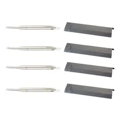 GENERICO - Kit Repuestos 4 Quemador Tubular + 4 Difusor de Llama Universal Ajustable Parrillas a Gas