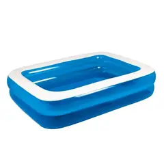 GENERICO - Piscina Inflable Rectangular 262x175x51 Azul Reforzada Ideal Para Jardin.