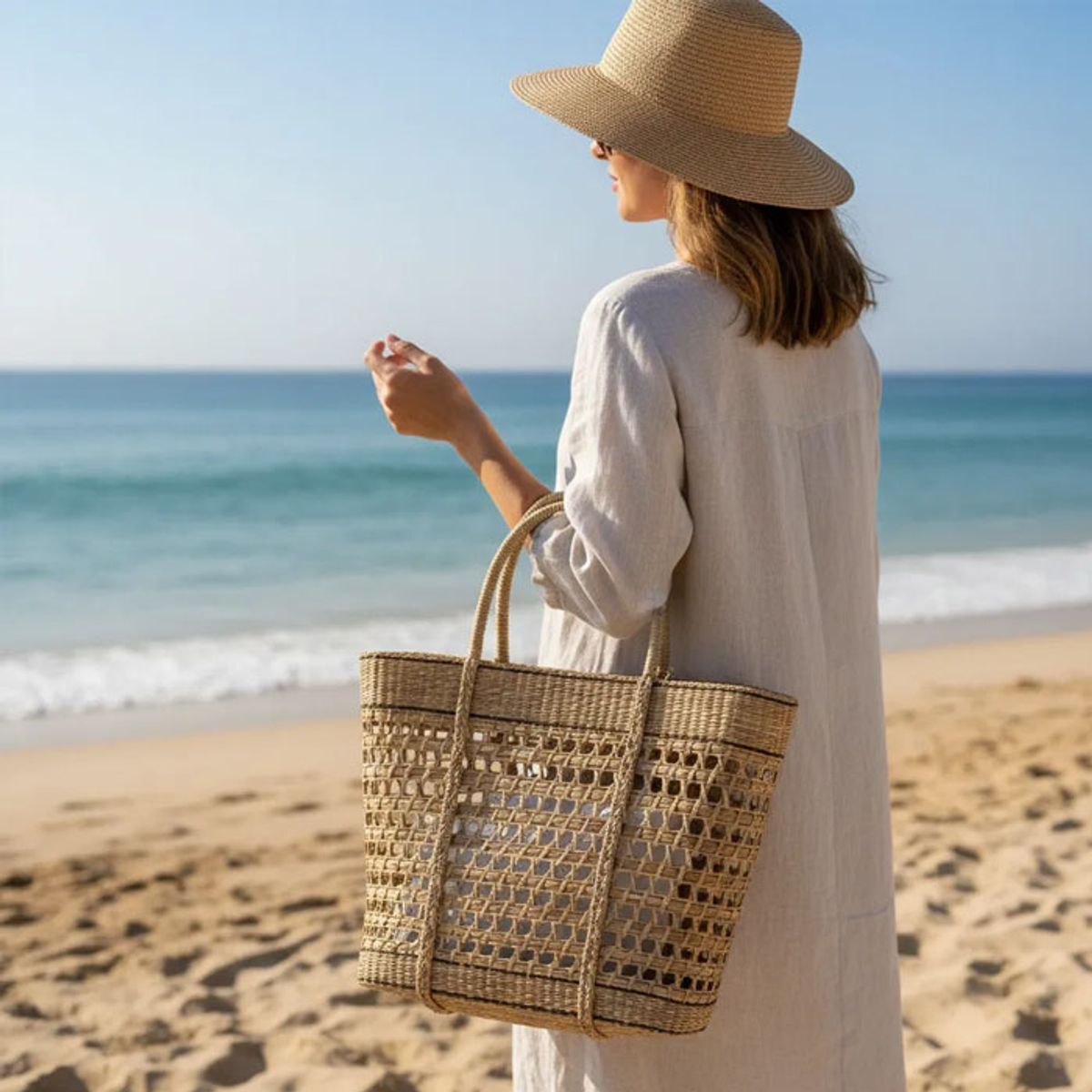 BRIC - Bolso De Fibra Natural Para Playa O Moda