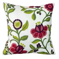 DECORACION CREATIVA - 1 Funda Bordado Floral