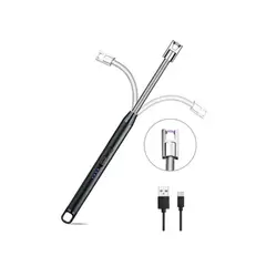 GENERICO - Encendedor Eléctrico Recargable Portátil Usb Para Cocina Color Negro