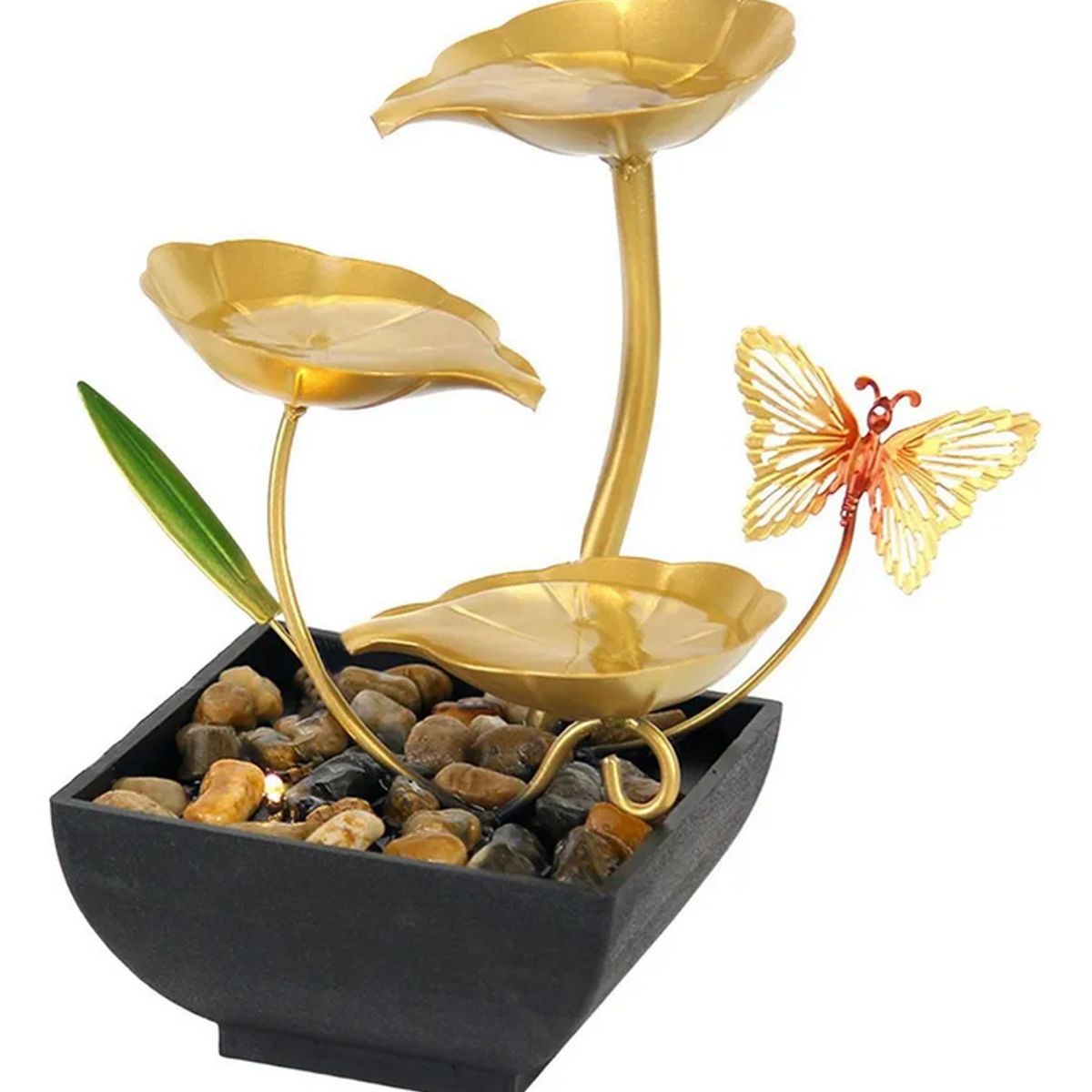 GENERICO - Fuente De Mesa Con Cascada Circulante Flor Pequeña Decoracion