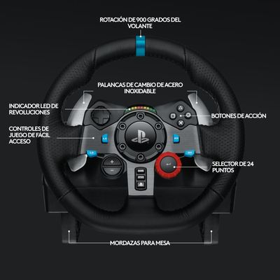 Imagen 2 del producto Volante con pedales G29 para Ps3 Ps4 Ps5 y PC