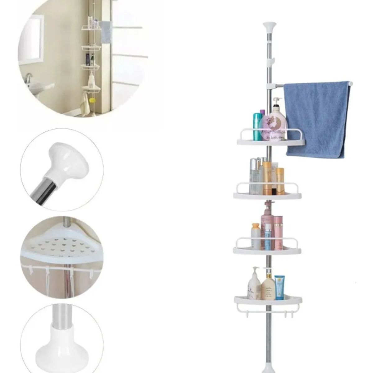 GENERICO - Organizador Retráctil de Ducha  Soporte Ajustable para Baño