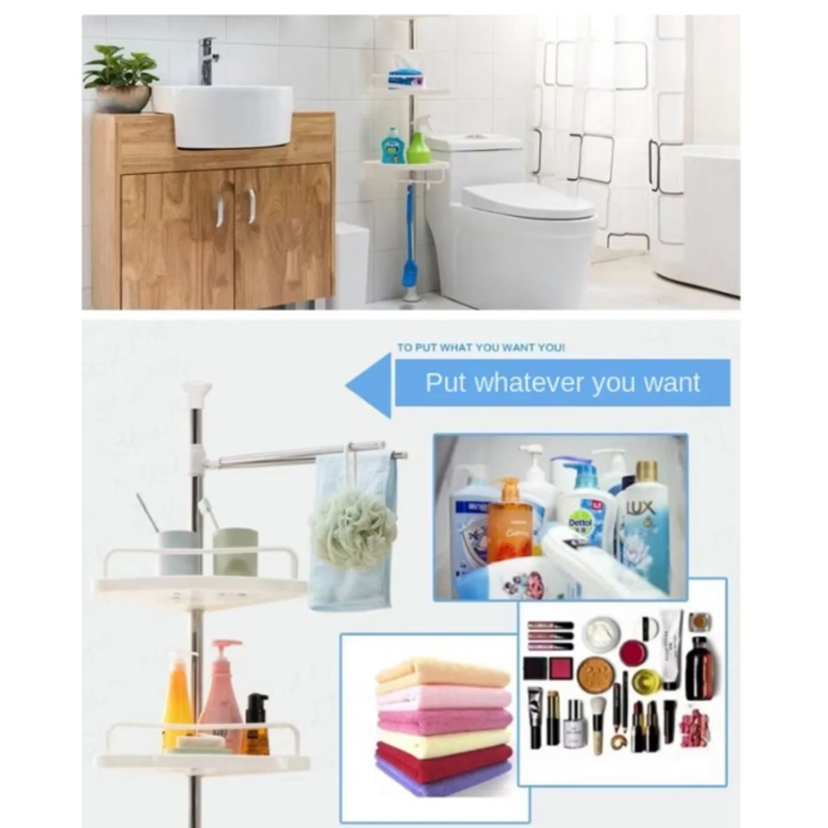 GENERICO - Organizador Retráctil de Ducha  Soporte Ajustable para Baño