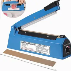 IRM - Selladora De Bolsas Manual 20cm Incluye Repuesto Maquina Sellar Plastico Azul Calidad Pro FIGOIMPORT