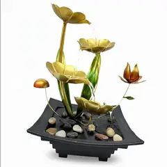 GENERICO - Fuente De Agua Mesa Cascada Circulante Flor Pequeña Decoracion
