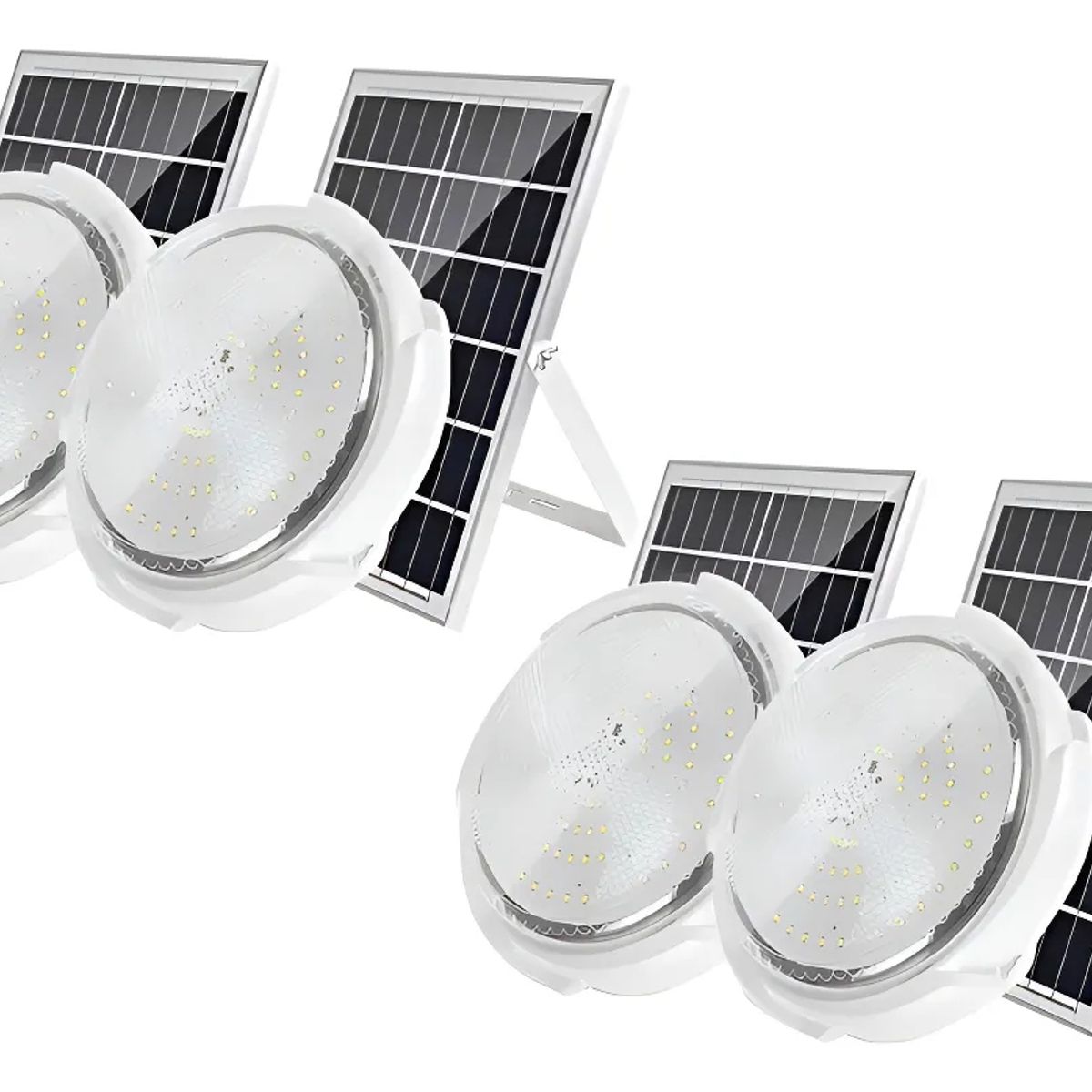 GENERICO - X4 Lampara Redonda De Techo Solar 100w M Casa Plafón solar color Blanco Frio