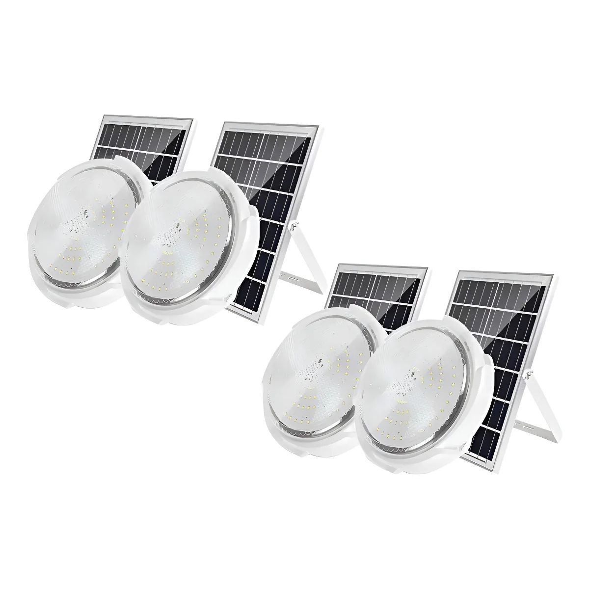 GENERICO - X4 Lampara Redonda De Techo Solar 100w M Casa Plafón solar color Blanco Frio