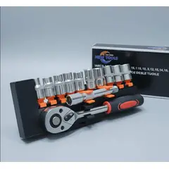 GENERICO - Juego De Herramientas 12 Piezas Ratchet + Extensor + Dados De Precision