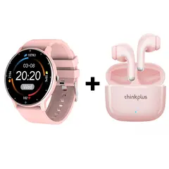 LENOVO - Audífonos Bluetooth LP40 PRO y Reloj Inteligente ZL02 - Rosa