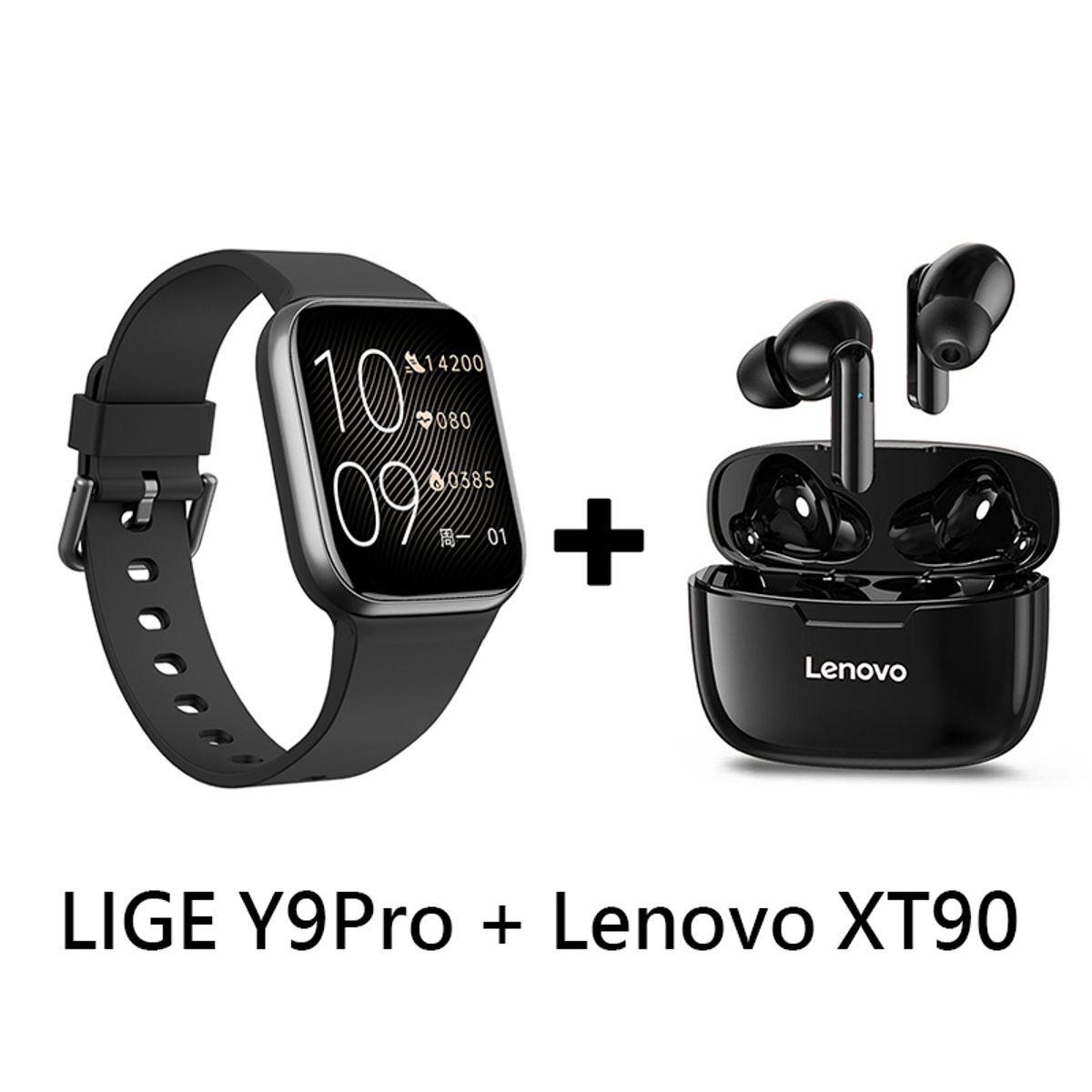 LENOVO - Audífonos Bluetooth Lenovo XT90 y Smartwatch Y9Pro reloj inteligente