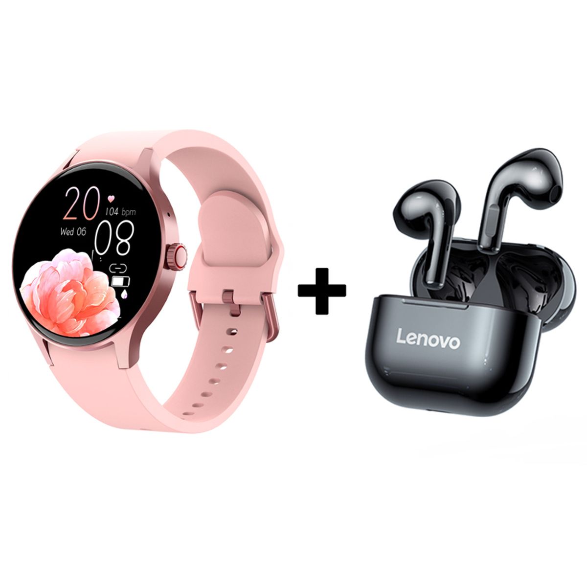 LENOVO - Audífonos Bluetooth Lenovo LP40 y Reloj Inteligente Smart Watch Y80