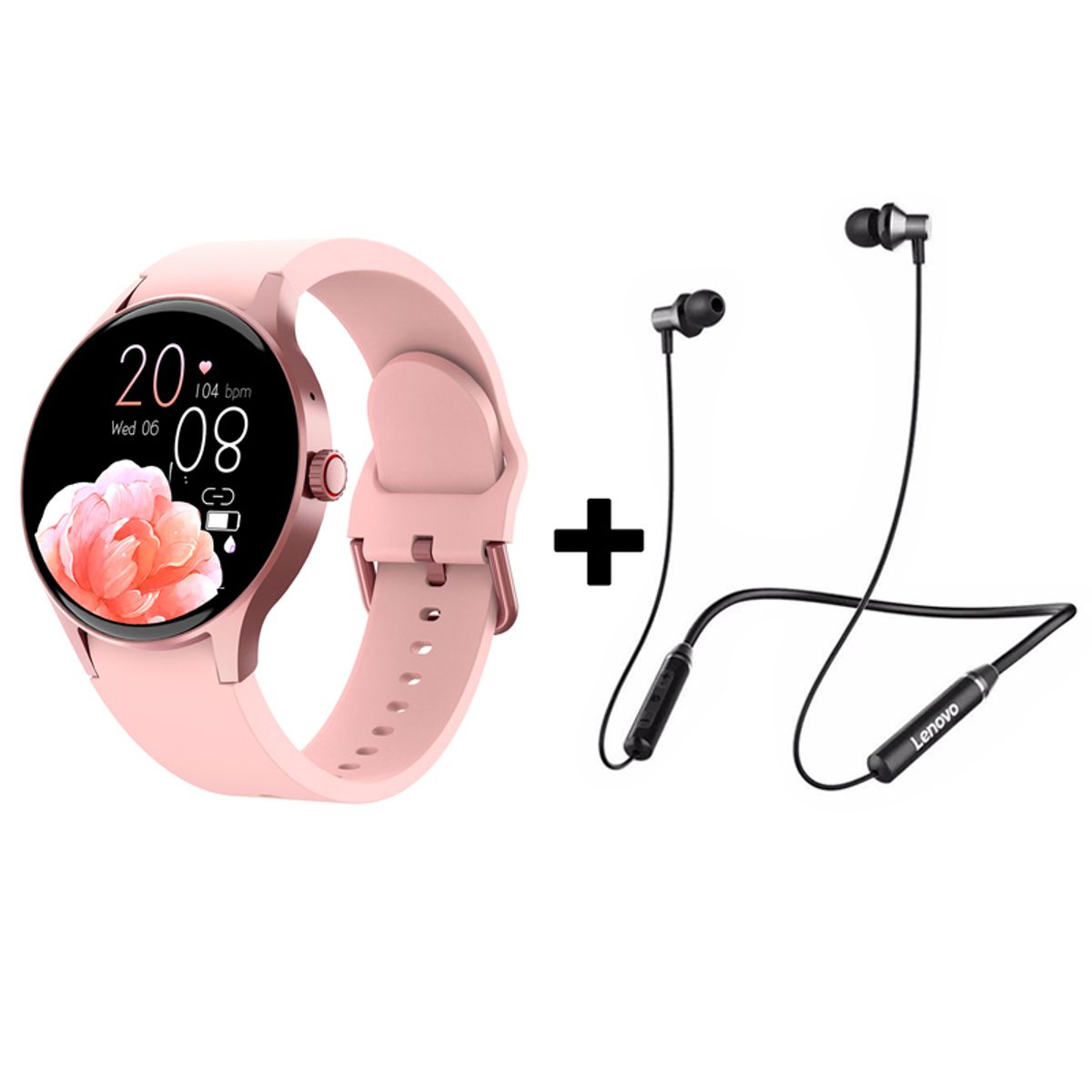 LENOVO - Audífonos Bluetooth Lenovo HE05 y Reloj Inteligente Smart Watch Y80