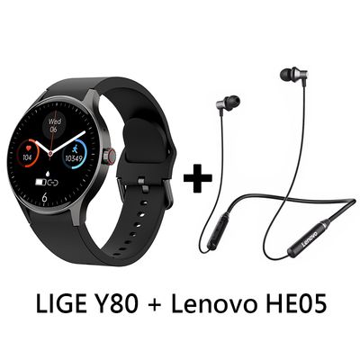 Lenovo Audífonos Bluetooth He05 Y Reloj Inteligente Smart
