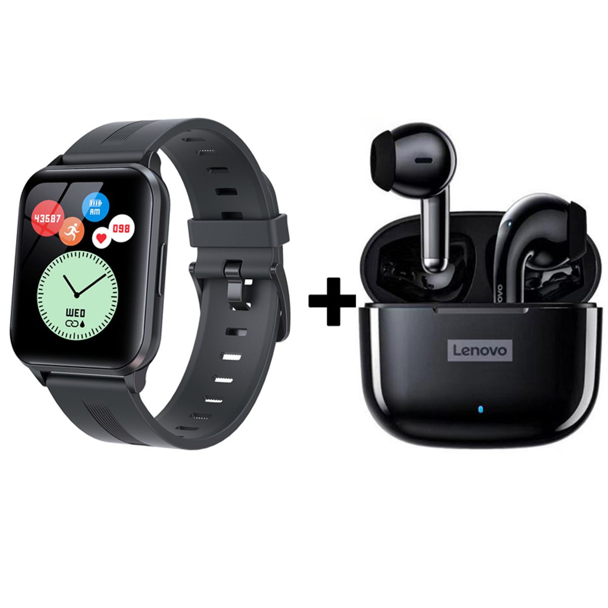 LENOVO - Audífonos Bluetooth Lenovo LP40 PRO y Reloj Inteligente Y79