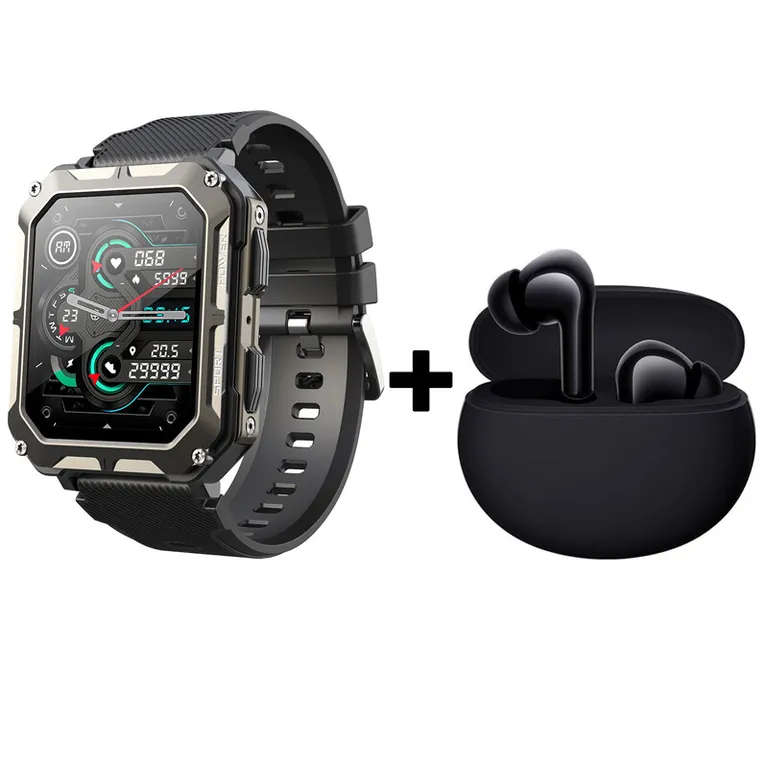 Audífonos Bluetooth Redmi Buds 4 Active y Reloj Inteligente C20 PRO