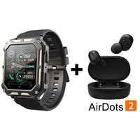 Audífonos Bluetooth Redmi Airdots 2 y Reloj Inteligente C20 PRO