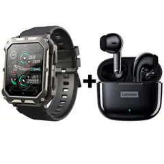 LENOVO - Audífonos Bluetooth LP40 PRO y Reloj Inteligente C20 PRO