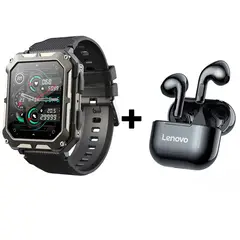 LENOVO - Audífonos Bluetooth LP40 y Reloj Inteligente C20 PRO