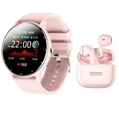 LENOVO - Audífonos Bluetooth lp40 pro de tws y toumi fit 2 watch-Rosa