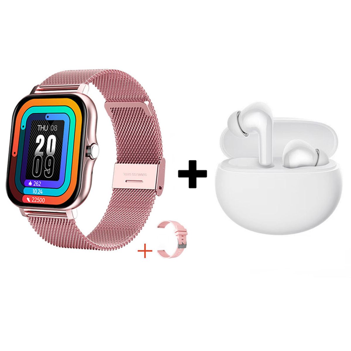 XIAOMI - Audífonos Bluetooth Redmi Buds 4 Active y Reloj Inteligente Y13-Rosa