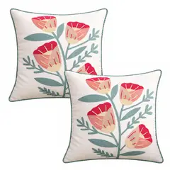 DECORACION CREATIVA - 2 Fundas Fantasía Tulipanes