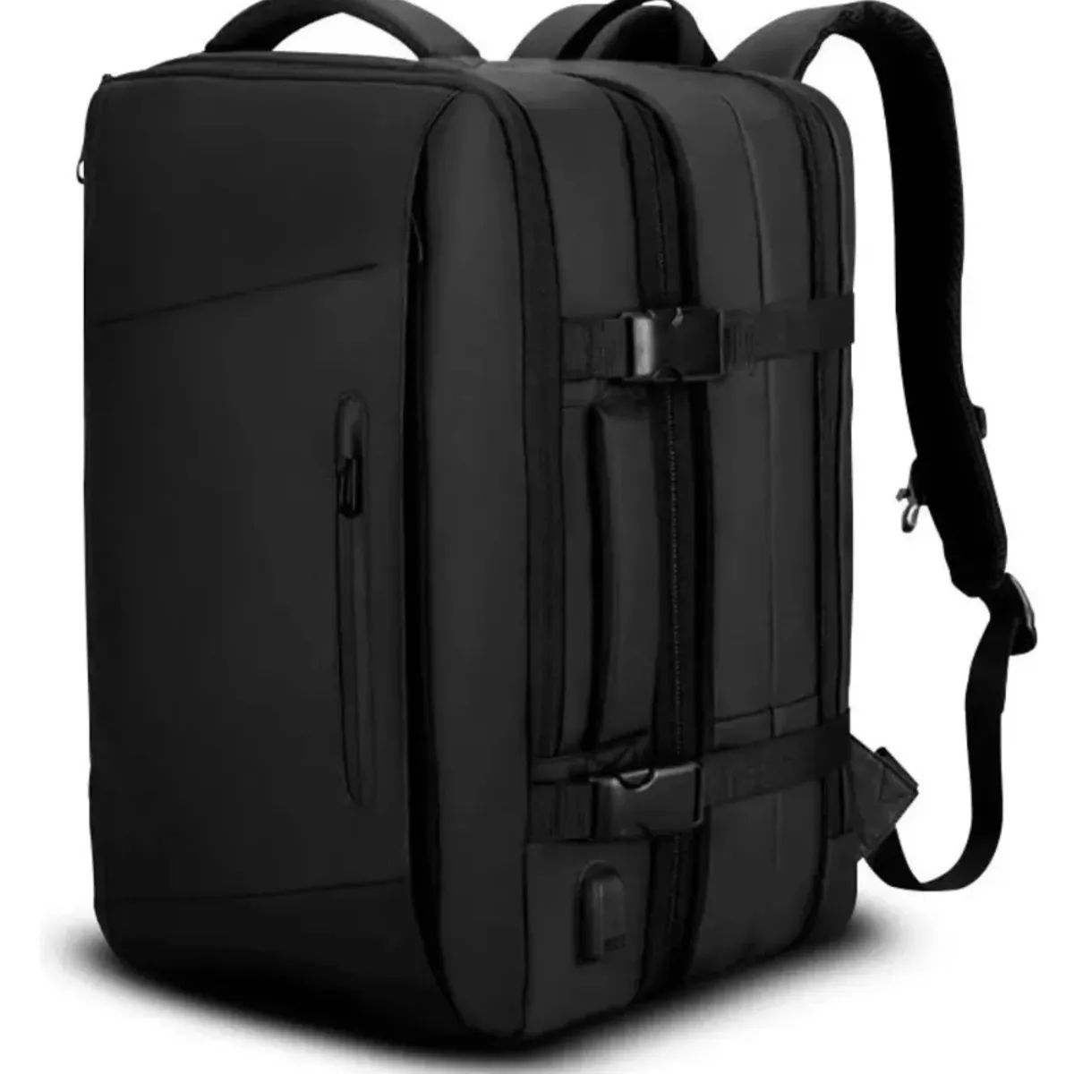 MOMO - Mochila De Viaje Para Notebook 15.6 Pulgadas Escolar eImpermeable Negro 35L