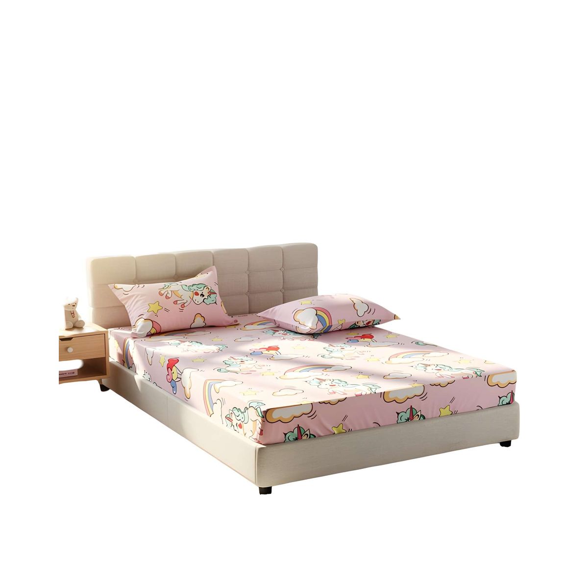 GENERICO - JUEGO DE SABANA INFANTIL DE 100 HILOS 1 PLAZA D2