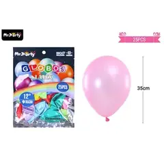 GENERICO - Globos de látex perlado colores surtidos 35cm 25pcs