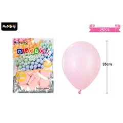 GENERICO - Globos de látex pastel rosa 35cm 25pcs