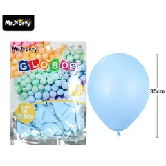 GENERICO - Globos de látex pastel azul 35cm 25pcs