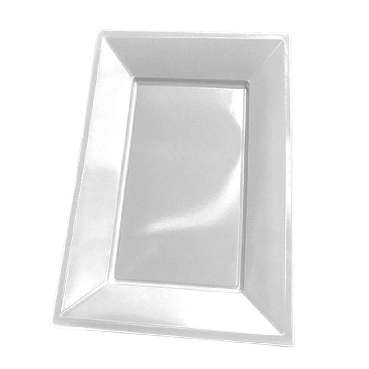 GENERICO - BANDEJA RECTANGULAR GRANDE BLANCO X3 UNI