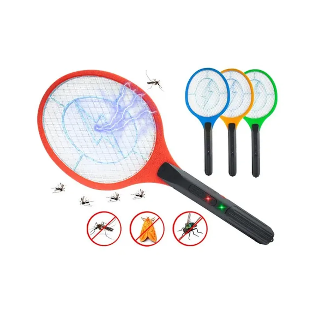 NO LOGO - Paleta Raqueta Mata Mosca Mosquito Electrica Recargable Usb