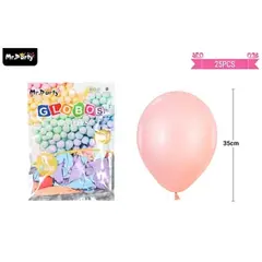 GENERICO - Globos de látex colores pasteles 35cm 25pcs