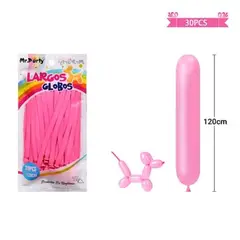 GENERICO - Globos largos rosa 120cm 30pcs