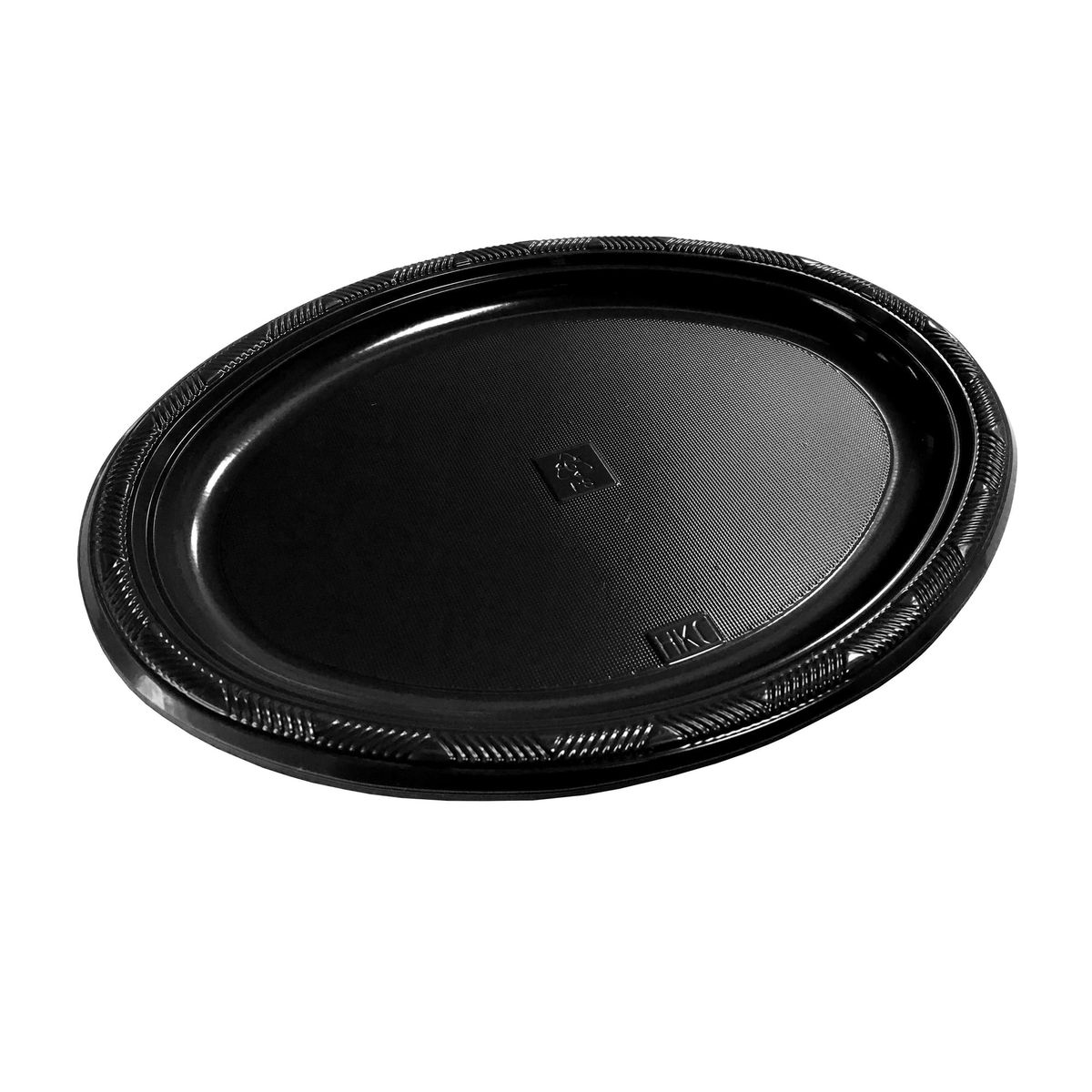 GENERICO - BANDEJA OVALADA GRANDE NEGRO X3 UNI