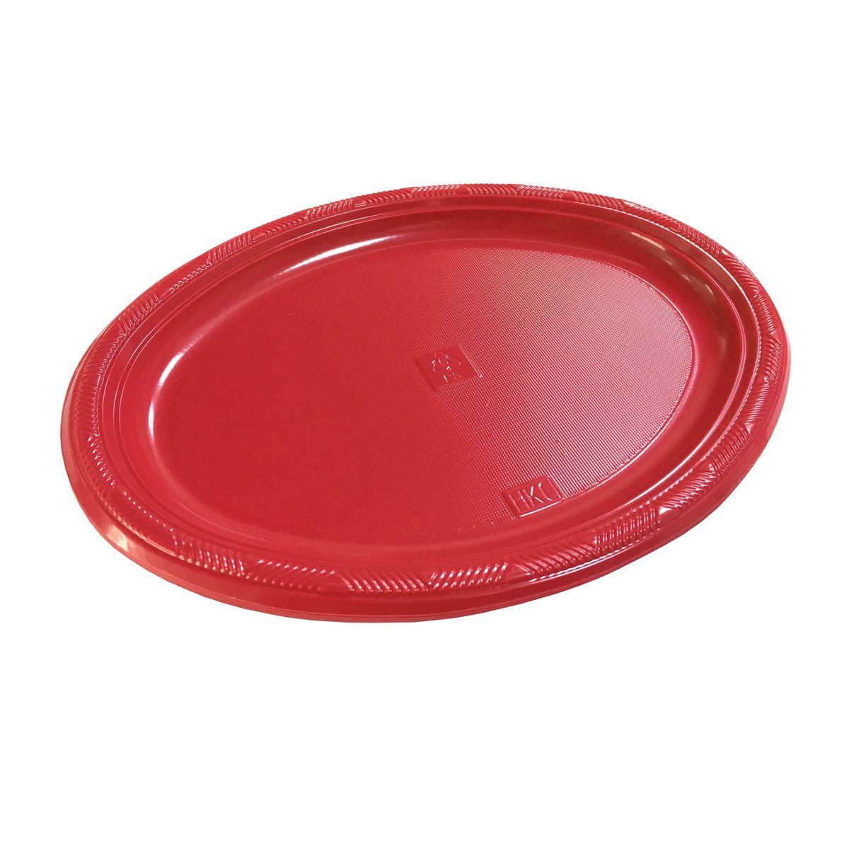 GENERICO - BANDEJA OVALADA GRANDE ROJO X3 UNI