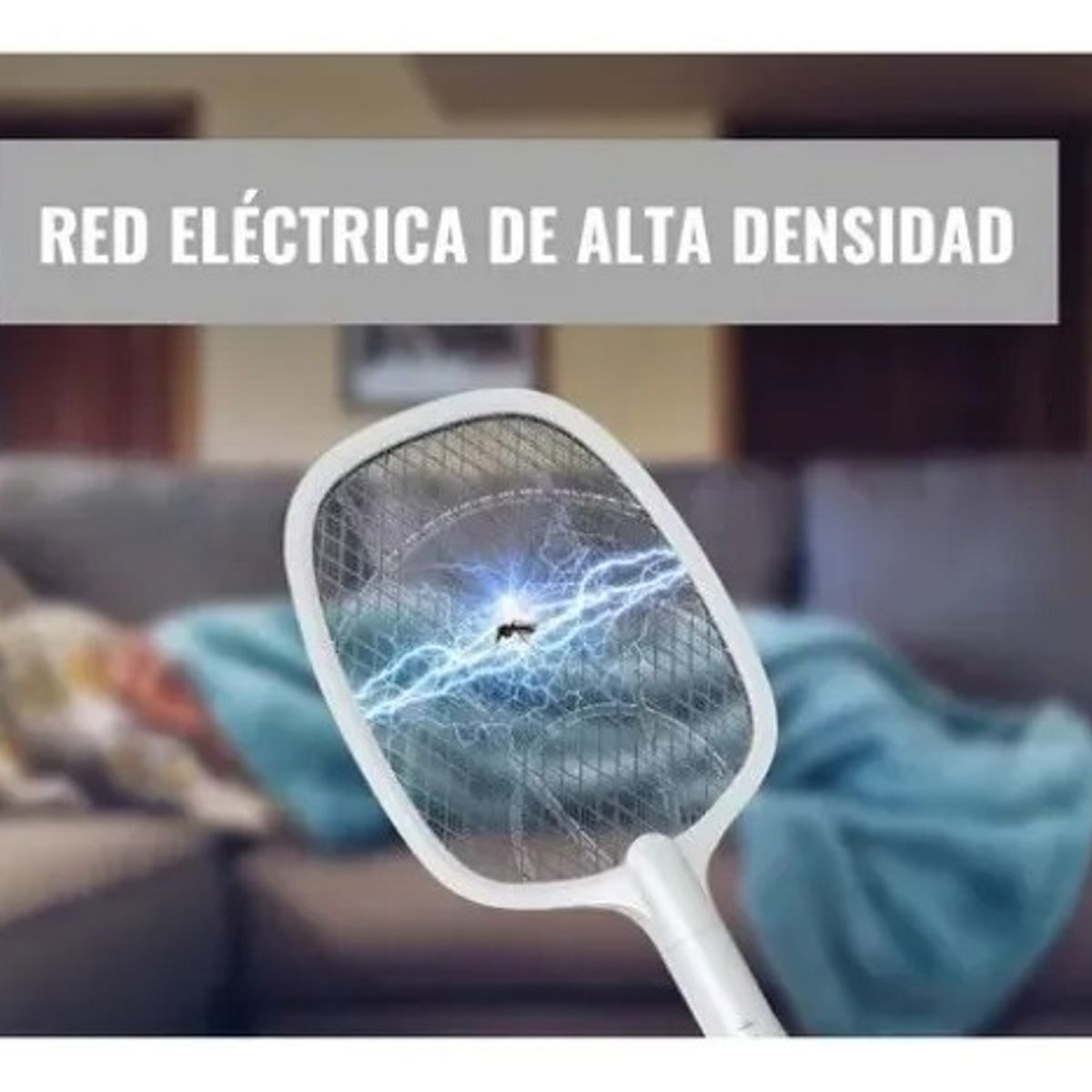 NO LOGO - Raqueta Mata Moscas Eléctrico Matamoscas Mosquitos Usb