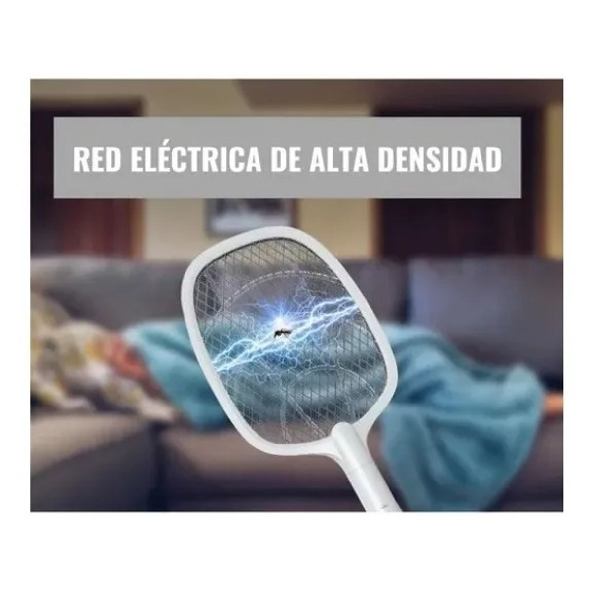 NO LOGO - Raqueta Mata Moscas Eléctrico Matamoscas Mosquitos Usb