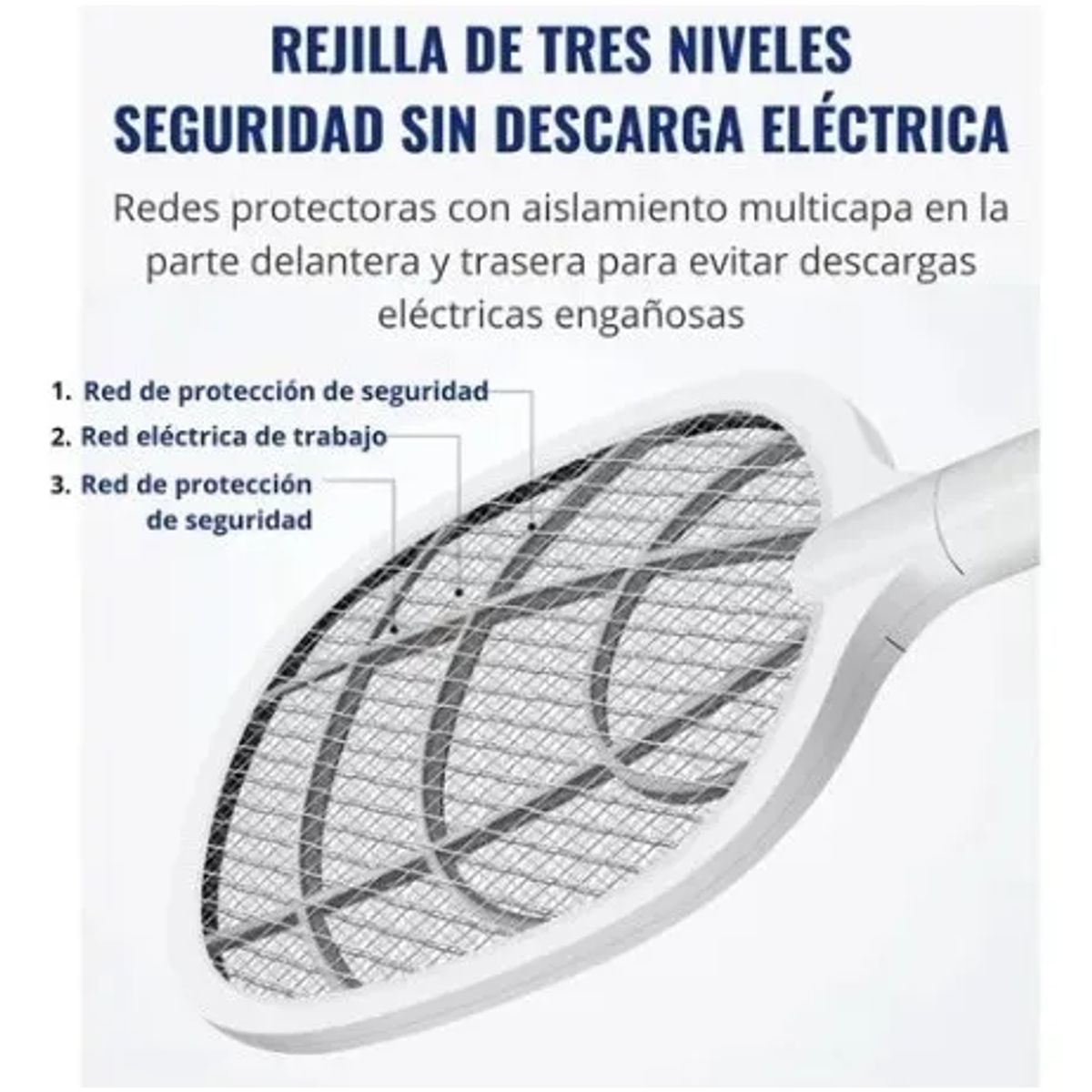 NO LOGO - Raqueta Mata Moscas Eléctrico Matamoscas Mosquitos Usb