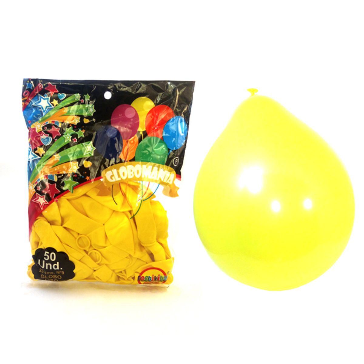 GENERICO - GLOBO 09 STANDARD A AMARILLO X 50 UNI