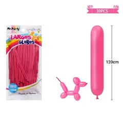 GENERICO - Globos largos fucsia 120cm 30pcs