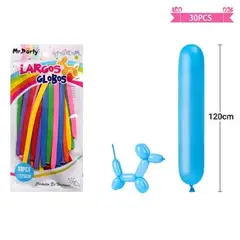 GENERICO - Globos largos colores surtidos 120cm 30pcs