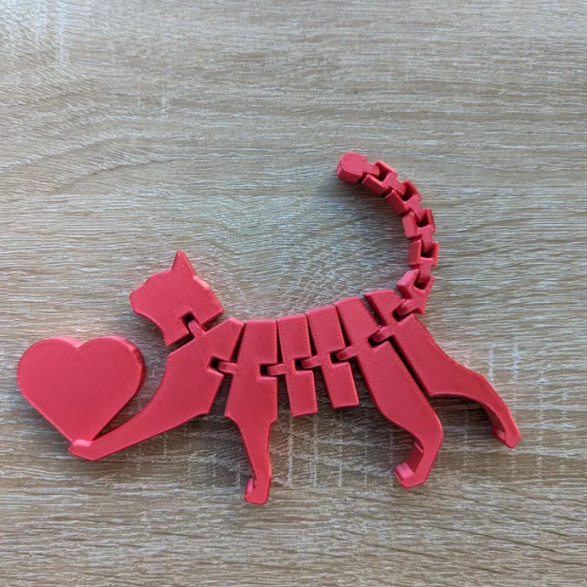 GENERICO - Figura decorativa Flexicat con corazón - San Valentín