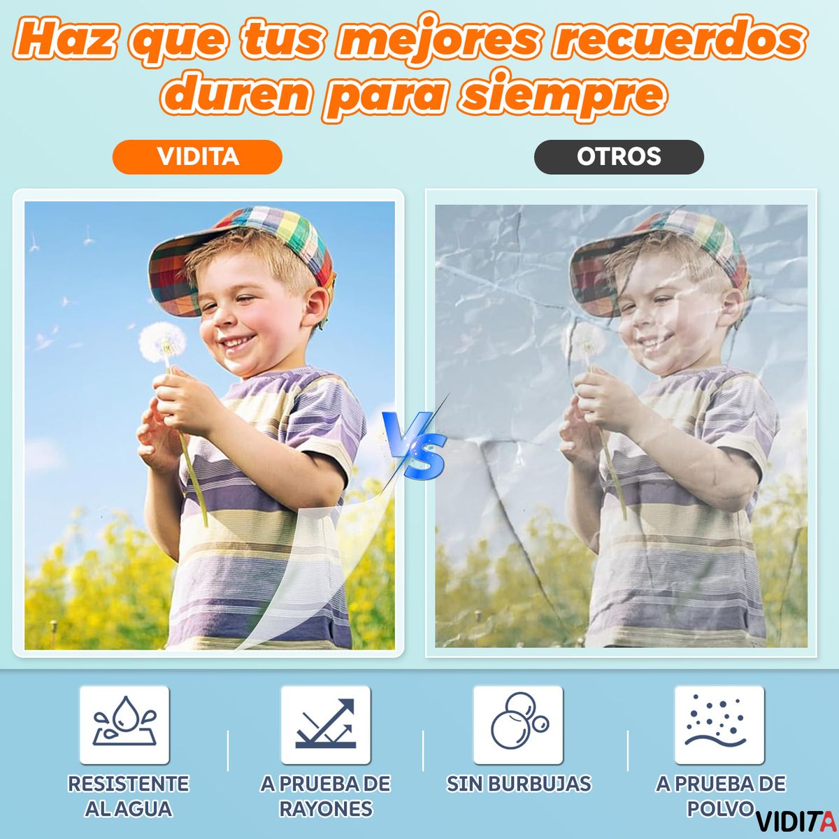 VIDITA - 100 Micas Láminas Termolaminadora Plastificadora 125 Mic A4