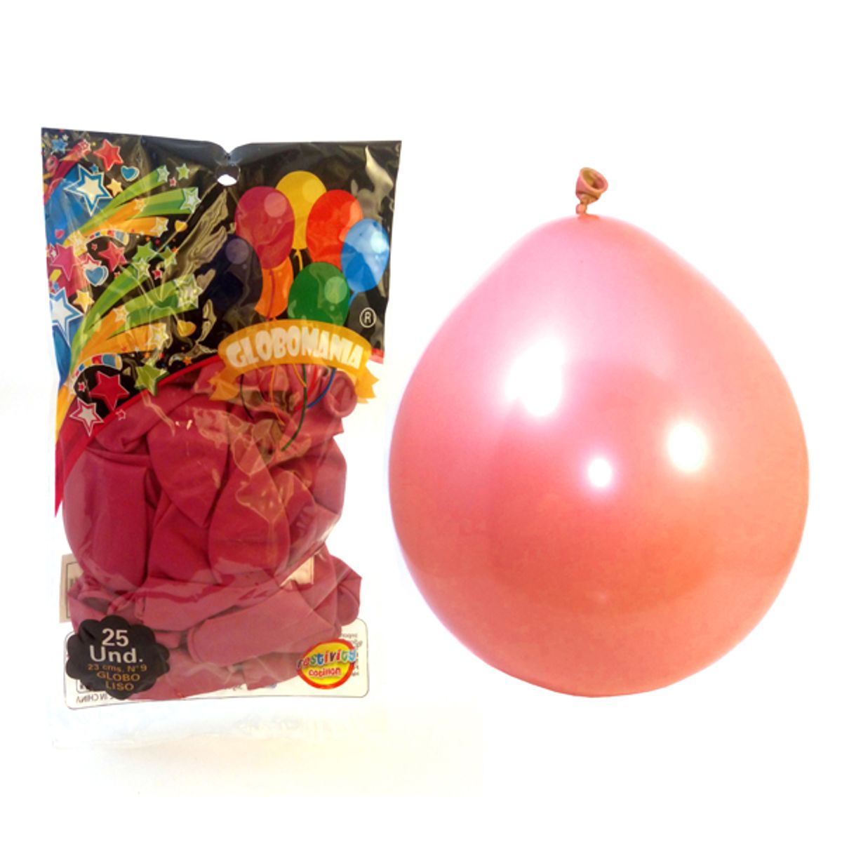 GENERICO - GLOBO 09 STANDARD B FUCSIA X 25 UNI