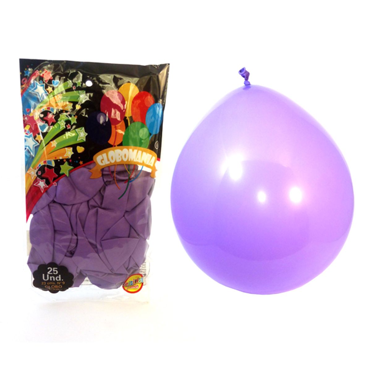 GENERICO - GLOBO 09 STANDARD B PURPURA X 25 UNI